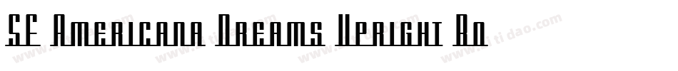 SF Americana Dreams Upright Bold字体转换